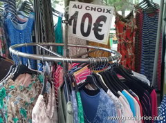 Цены на сувениры в Париже, простая женская одежда